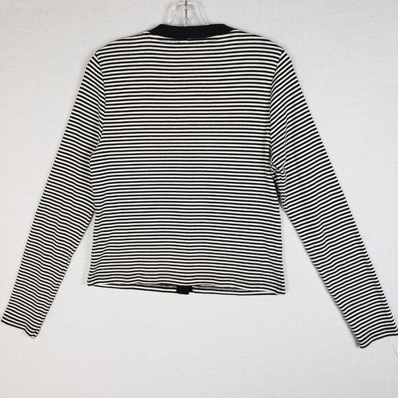 NWOT J.Crew Vintage Rib Knit Lady Jacket in Stripe sz L Nautical Preppy Classic - Picture 7 of 16
